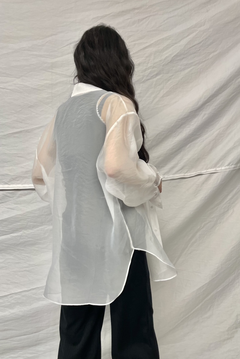 PAIRING東大門代購女士新款熱賣時尚襯衫蕾絲衫不含內搭透明PAIRING襯衫/蕾絲衫