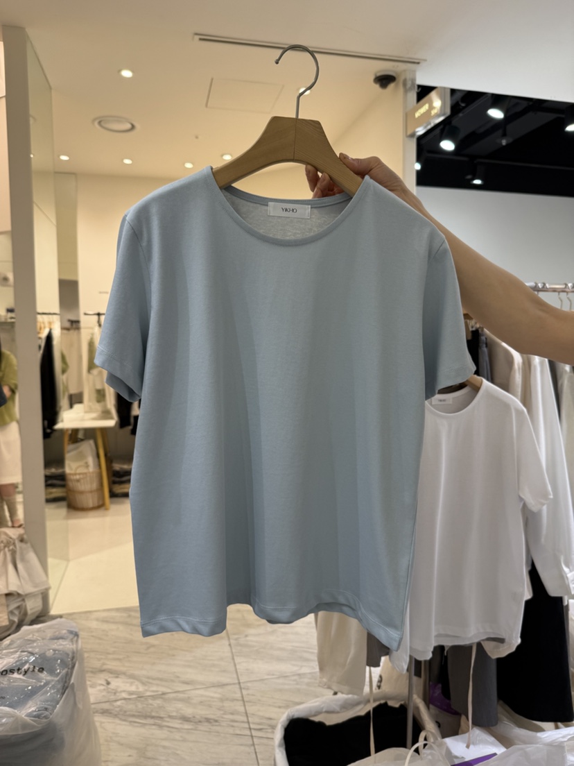 YIKHO STYLE韓國代購女士新品人氣25春夏時尚休閑熱賣真品T恤YIKHO STYLET恤圖色2