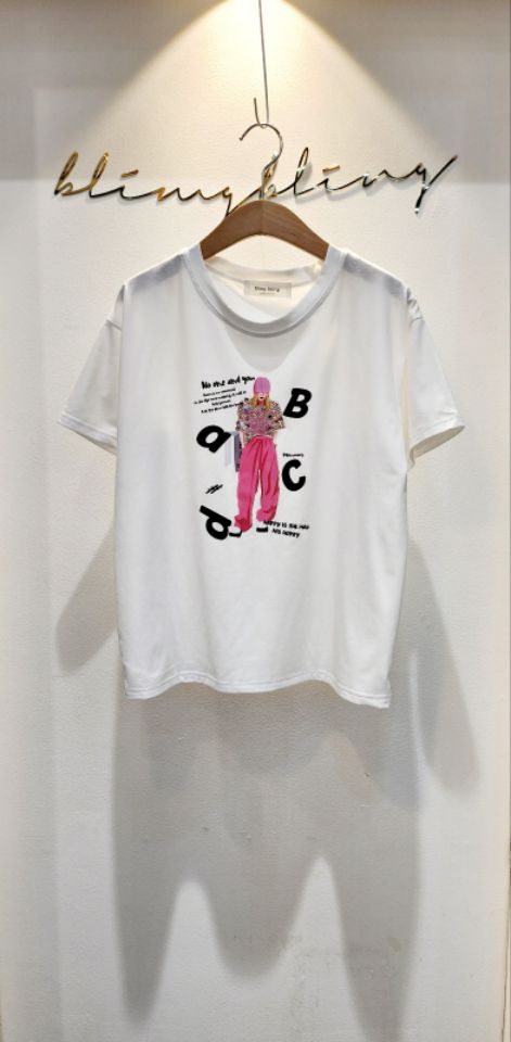 RICO韓國直郵女裝新款職業推薦熱賣25春夏時尚休閑真品人氣T恤bling bling/RICOT恤