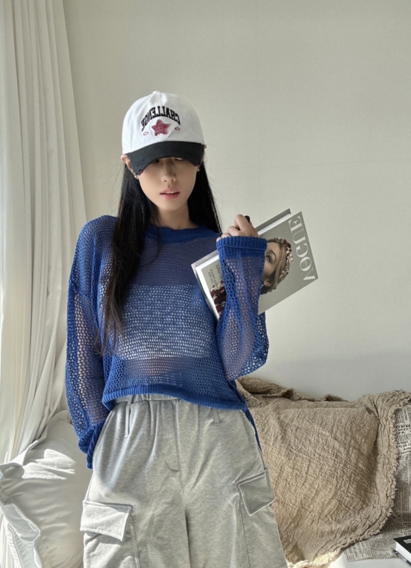 PAIRING韓國代購女士新款時尚25春夏人氣真品針織衫不含內搭PAIRING針織衫