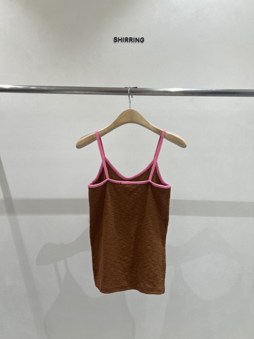 SHIRRING東大門實拍女士新品休閑推薦25春夏職業時尚吊帶背心SHIRRING吊帶/背心