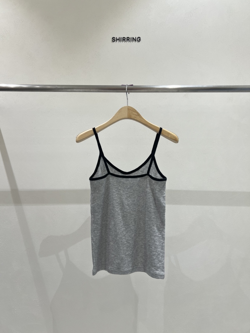 SHIRRING東大門實拍女士新品休閑推薦25春夏職業時尚吊帶背心SHIRRING吊帶/背心
