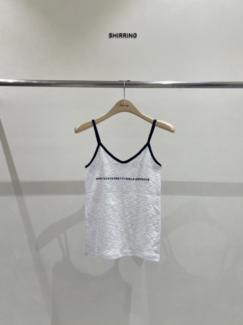 SHIRRING東大門實拍女士新品休閑推薦25春夏職業時尚吊帶背心SHIRRING吊帶/背心圖色3