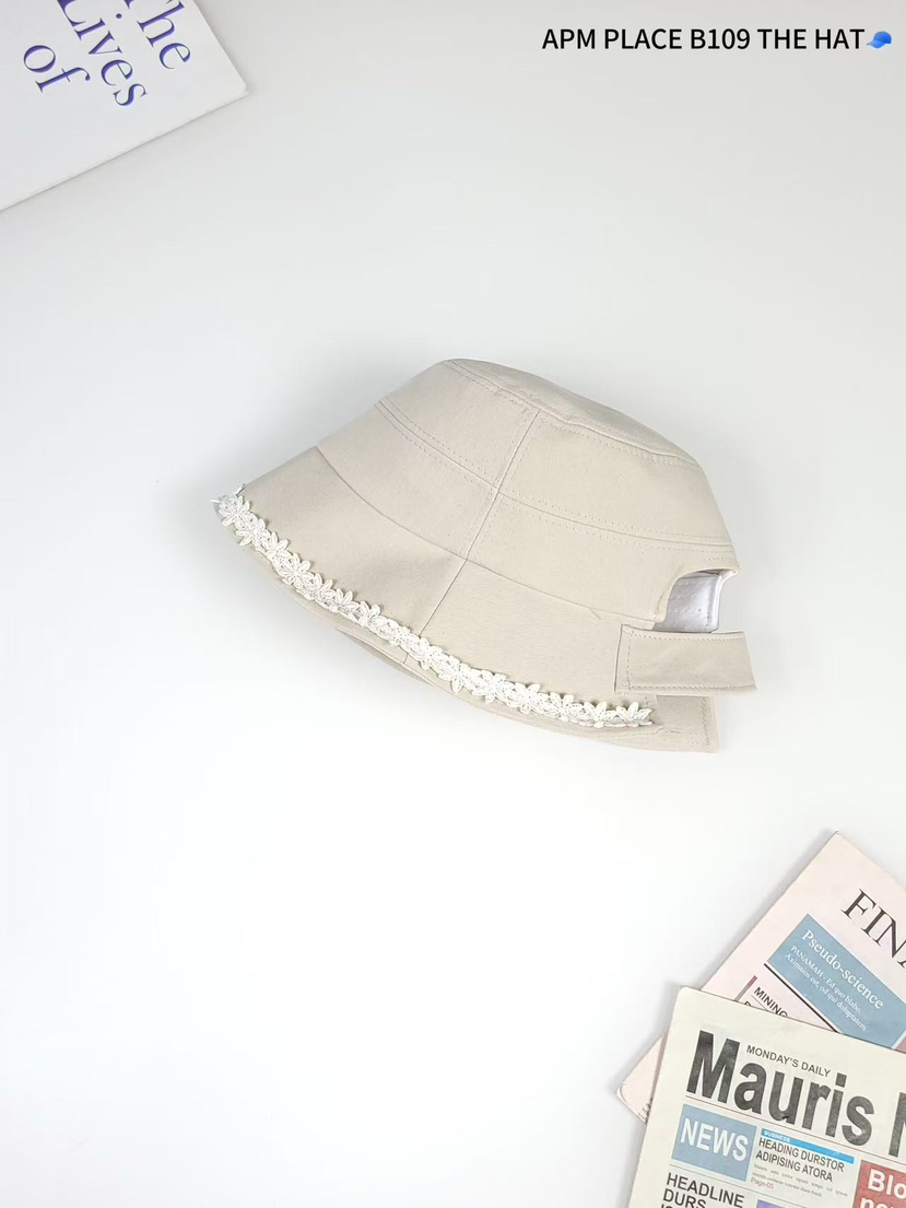 THE HAT-P韓國直郵女士新款25春夏休閑推薦帽子漁夫帽蕾絲THE HAT帽子