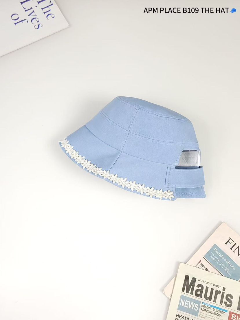 THE HAT-P韓國直郵女士新款25春夏休閑推薦帽子漁夫帽蕾絲THE HAT帽子圖色3
