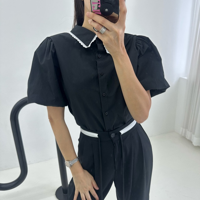 SOUIT東大門直郵女裝新品真品人氣推薦時尚職業休閑襯衫蕾絲衫SOUIT by mabel-L襯衫/蕾絲衫