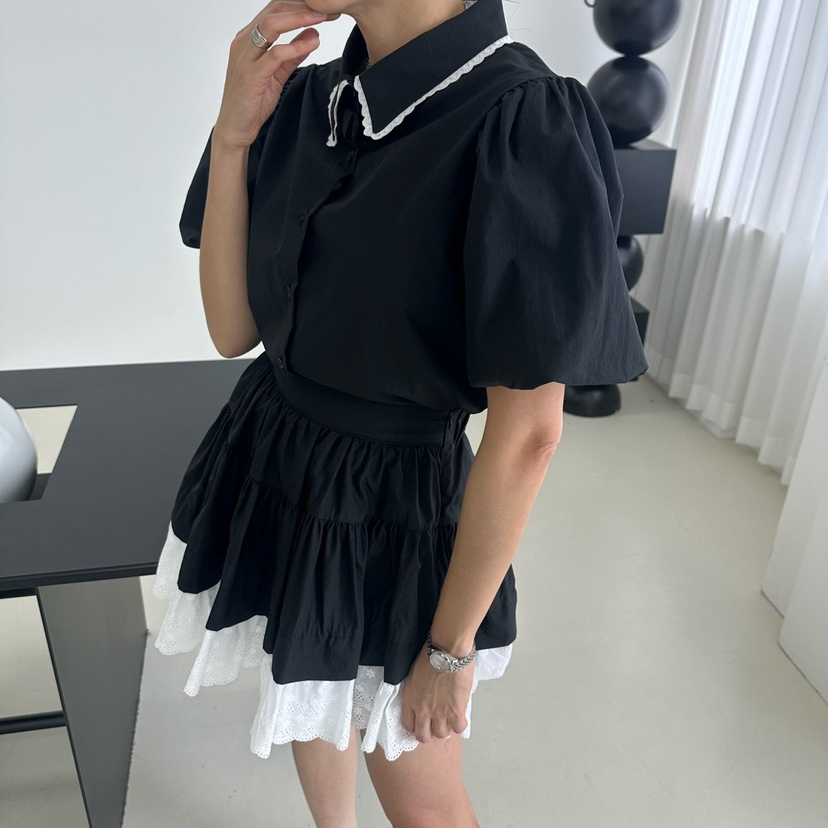 SOUIT東大門直郵女裝新品真品人氣推薦時尚職業休閑襯衫蕾絲衫SOUIT by mabel-L襯衫/蕾絲衫