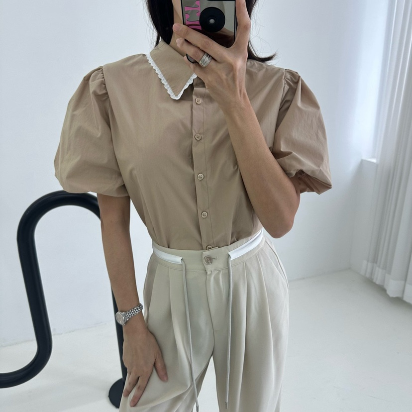 SOUIT東大門直郵女裝新品真品人氣推薦時尚職業休閑襯衫蕾絲衫SOUIT by mabel-L襯衫/蕾絲衫