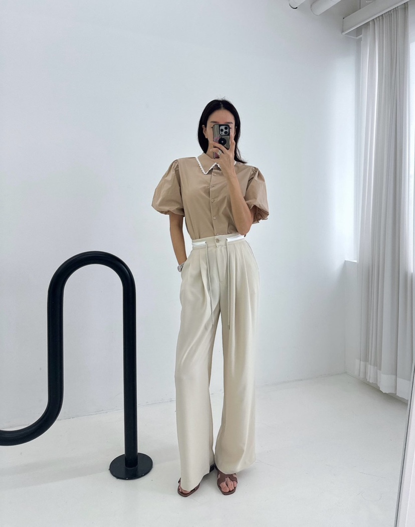 SOUIT東大門直郵女裝新品真品人氣推薦時尚職業休閑襯衫蕾絲衫SOUIT by mabel-L襯衫/蕾絲衫