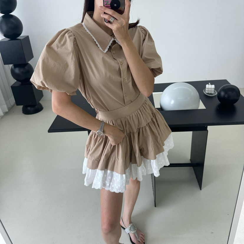 SOUIT東大門直郵女裝新品真品人氣推薦時尚職業休閑襯衫蕾絲衫SOUIT by mabel-L襯衫/蕾絲衫圖色2