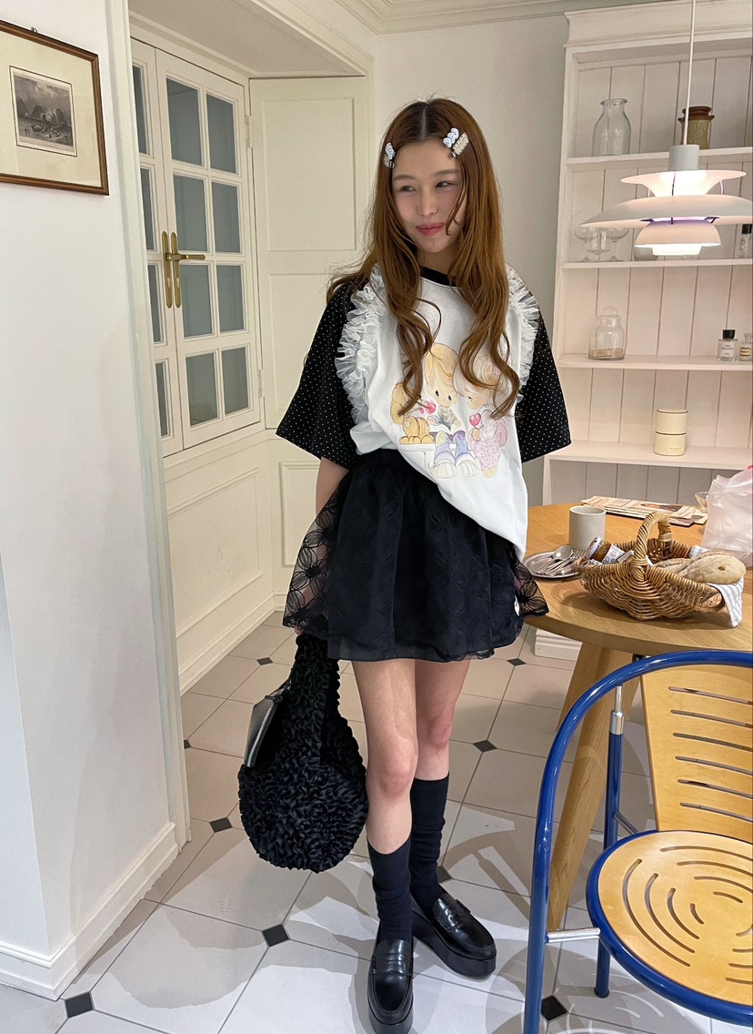 BOUTIQUE-L東大門直郵女士新款時尚25春夏休閑推薦職業T恤BOUTIQUE-LT恤圖色2