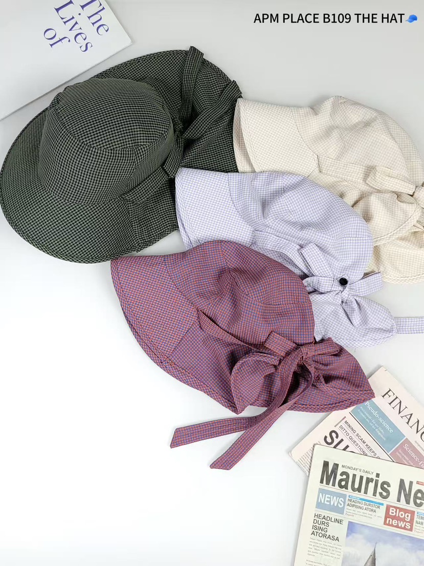 THE HAT-P韓國直郵女裝新品推薦人氣真品時尚帽子漁夫帽格紋THE HAT帽子