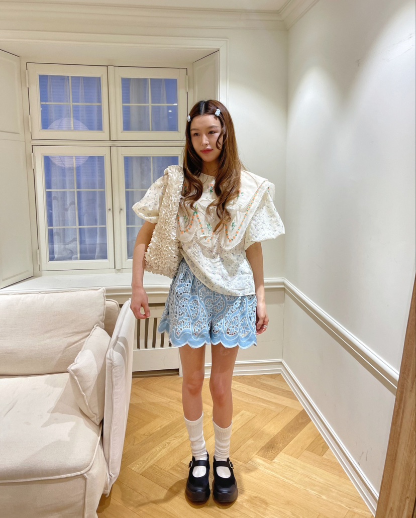 BOUTIQUE-L韓國代購女士新款人氣休閑真品推薦職業襯衫蕾絲衫BOUTIQUE-L襯衫/蕾絲衫