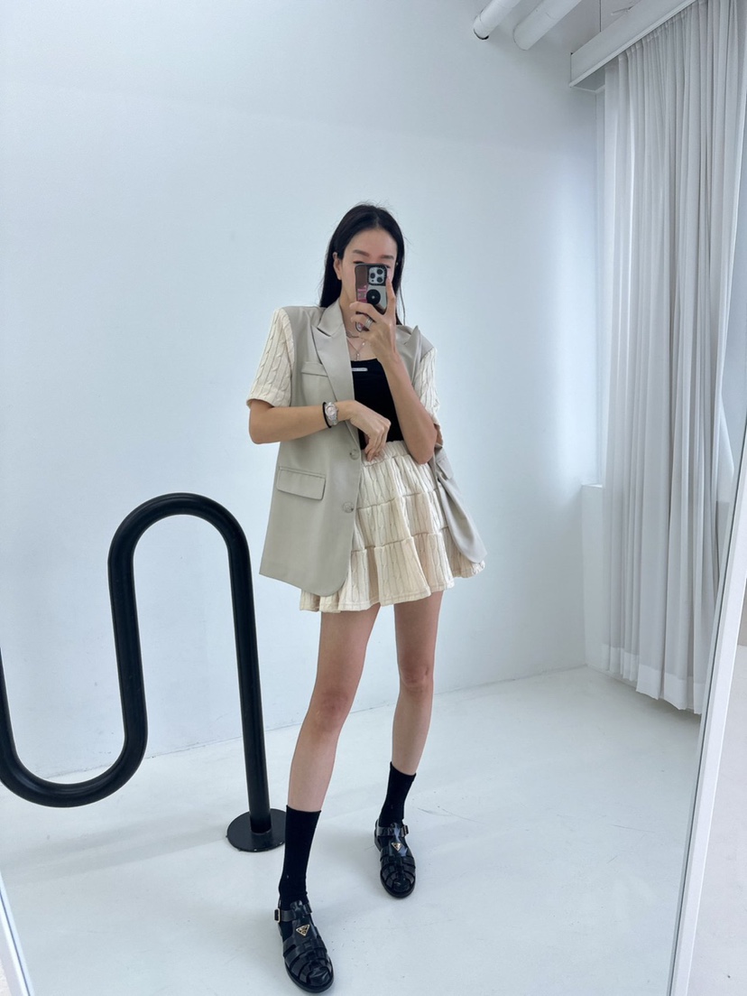 SOUIT韓國直郵女裝新款職業休閑推薦熱賣人氣真品時尚25春夏短裙SOUIT by mabel-L短裙