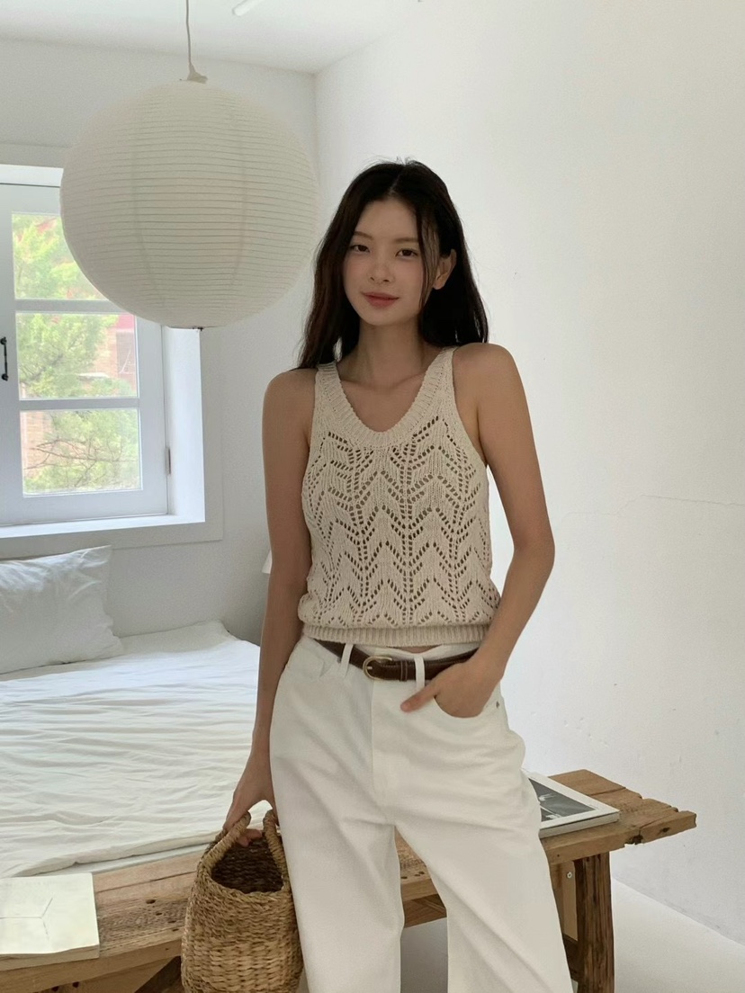 ANOU東大門直郵女裝新款時尚職業推薦熱賣25春夏休閑吊帶背心ANOU吊帶/背心