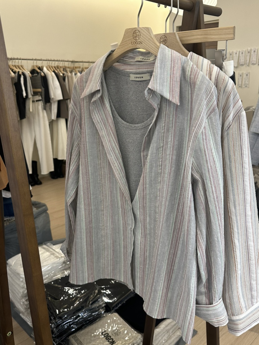 LOGON東大門實拍女士新品職業時尚休閑25春夏真品襯衫蕾絲衫LOGON襯衫/蕾絲衫圖色2