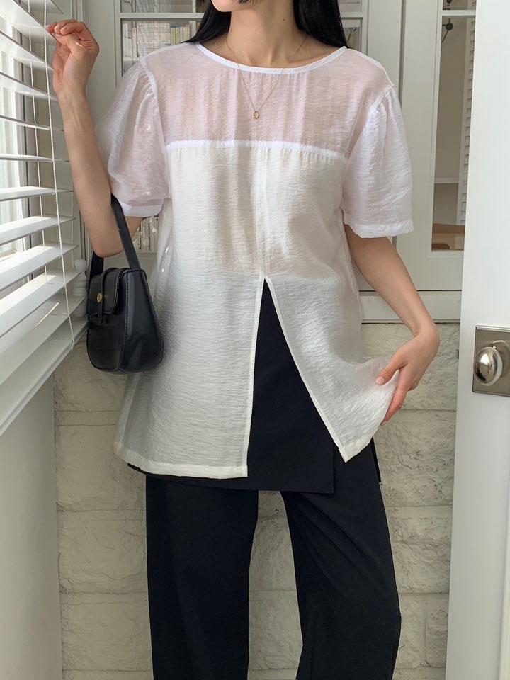 MILUI東大門代購女裝新品時尚真品職業休閑25春夏襯衫蕾絲衫MILUI襯衫/蕾絲衫圖色2