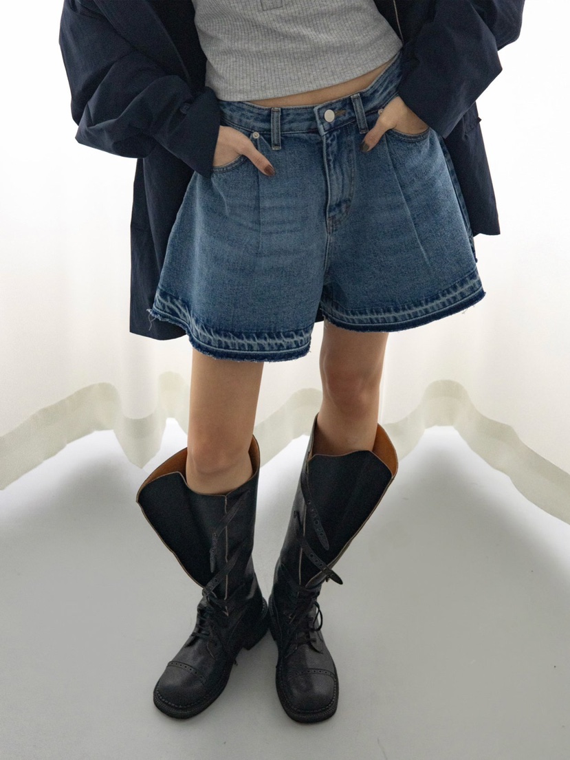 INSSENSE-A韓國直郵女士新品時尚職業25春夏人氣熱賣短褲喇叭INSSENSE-A短褲