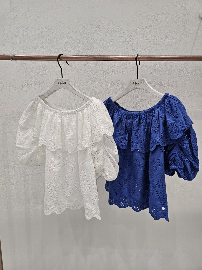 NEOUL東大門代購女士新品職業休閑熱賣25春夏推薦襯衫蕾絲衫NEOUL/ahin雙領標簽襯衫/蕾絲衫