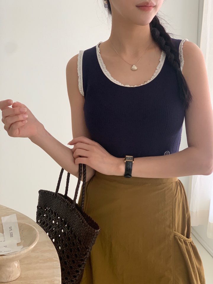 MILUI韓國直郵女裝新款休閑人氣時尚真品職業推薦25春夏吊帶背心MILUI吊帶/背心圖色4