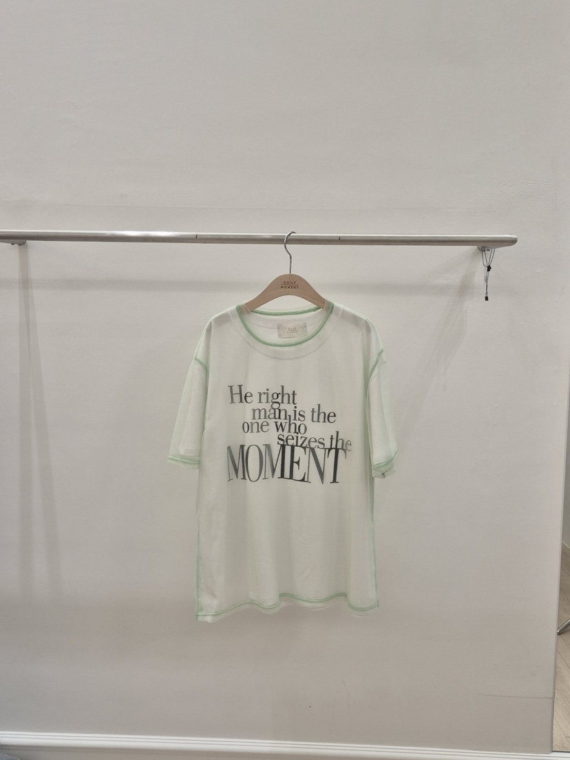 DAILY MOMENT韓國直郵女士新品時尚25春夏休閑熱賣推薦T恤DAILY MOMENTT恤圖色2