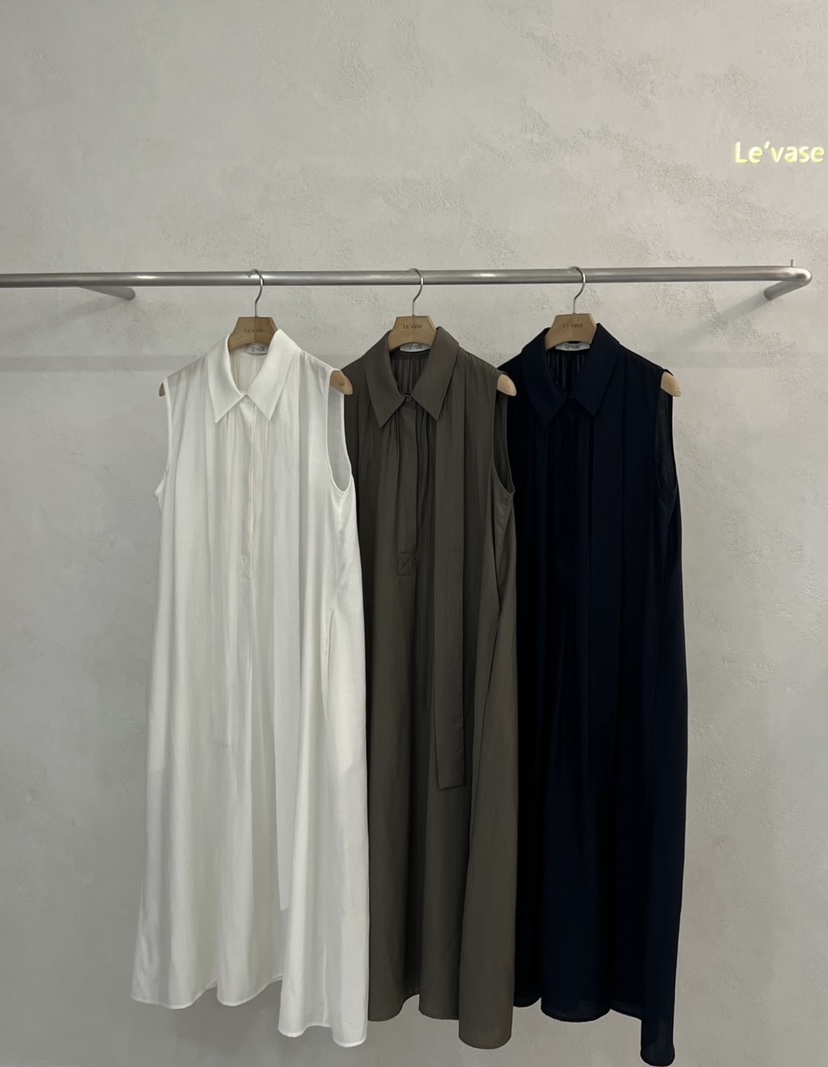 LE VASE東大門代購女士新品25春夏時尚推薦人氣連衣裙含腰帶LE VASE連衣裙