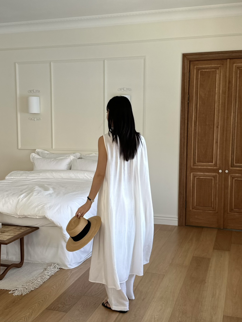 LE VASE東大門代購女士新品25春夏時尚推薦人氣連衣裙含腰帶LE VASE連衣裙