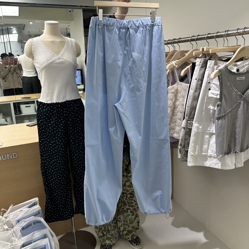 HOME GROUND東大門實拍女士新品人氣25春夏休閑休閑褲流蘇HOME GROUND休閑褲