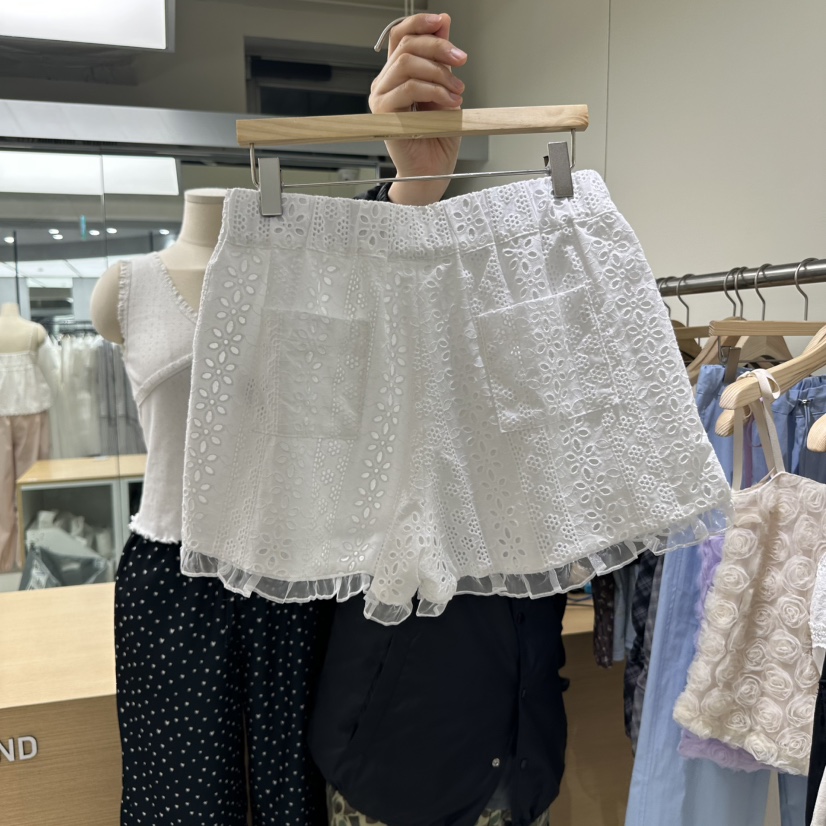 HOME GROUND東大門實拍女士新品時尚真品職業推薦短褲蕾絲HOME GROUND短褲