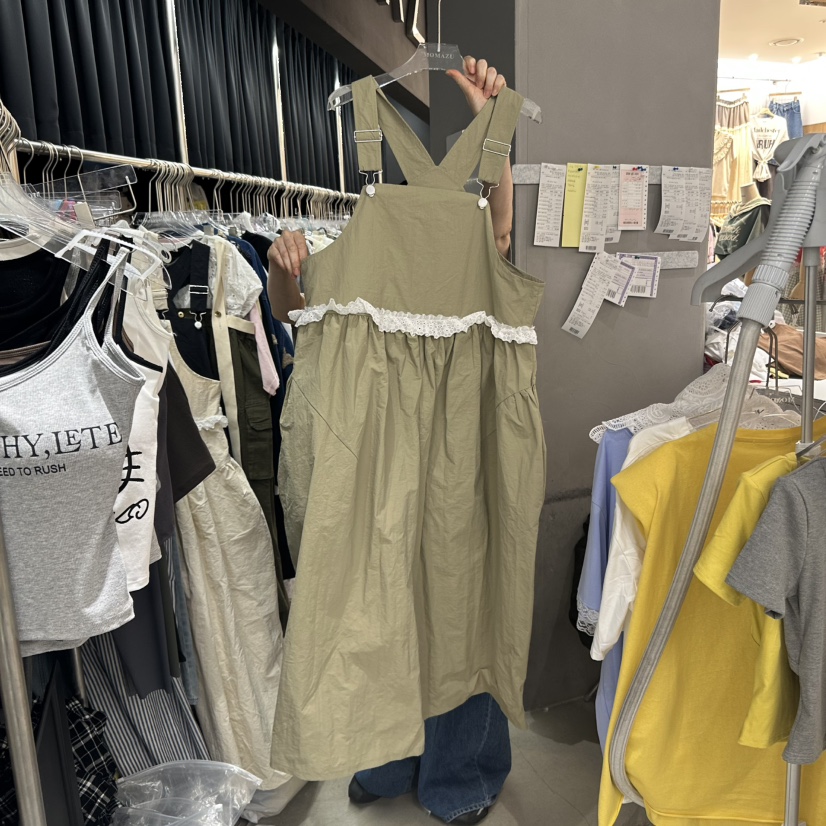 MOMAZU東大門代購女士新款熱賣人氣推薦真品連衣裙荷葉邊蕾絲MOMAZU連衣裙圖色2