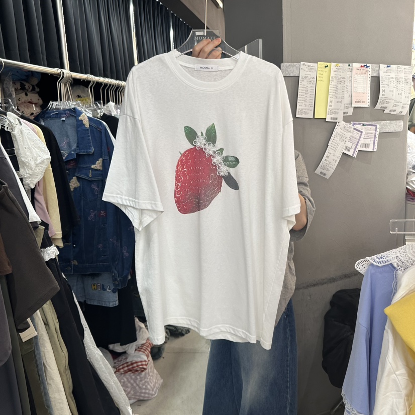 MOMAZU韓國㊣直郵東大門代購女裝新品25春夏推薦休閑熱賣T恤MOMAZUT恤圖色1