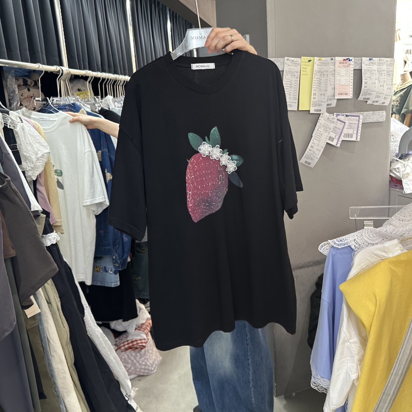 MOMAZU韓國㊣直郵東大門代購女裝新品25春夏推薦休閑熱賣T恤MOMAZUT恤圖色4