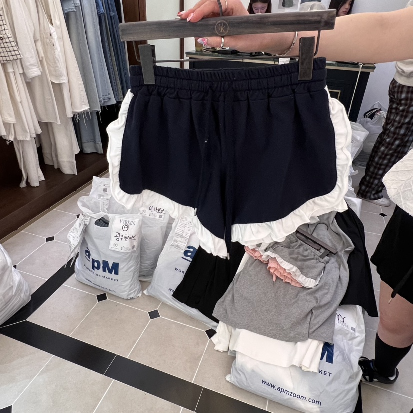VIRKIN直郵韓國代購㊣女裝新品時尚推薦熱賣人氣25春夏短褲VIRKIN短褲圖色3