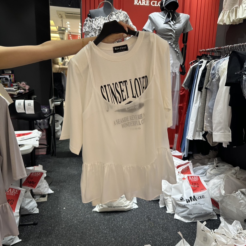 RARE CLOSET直郵韓國代購㊣女裝新品人氣熱賣休閑推薦25春夏T恤RARE CLOSETT恤圖色2