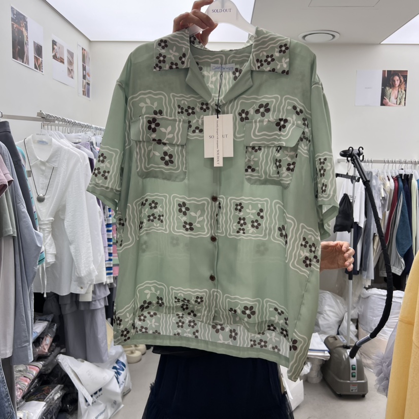 SOLD OUT直郵韓國代購㊣女裝新款熱賣推薦休閑人氣襯衫蕾絲衫SOLD OUT襯衫/蕾絲衫圖色2