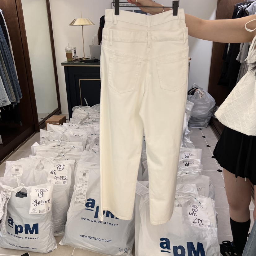 VIRKIN韓國直郵㊣東大門實拍女裝新品熱賣25春夏人氣牛仔褲VIRKIN牛仔褲