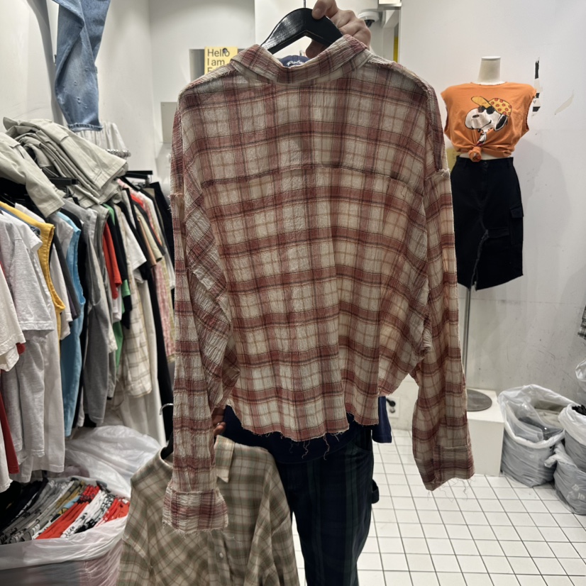 THE WEEKND直郵韓國代購㊣女裝新品休閑熱賣襯衫蕾絲衫短款THE WEEKND襯衫/蕾絲衫