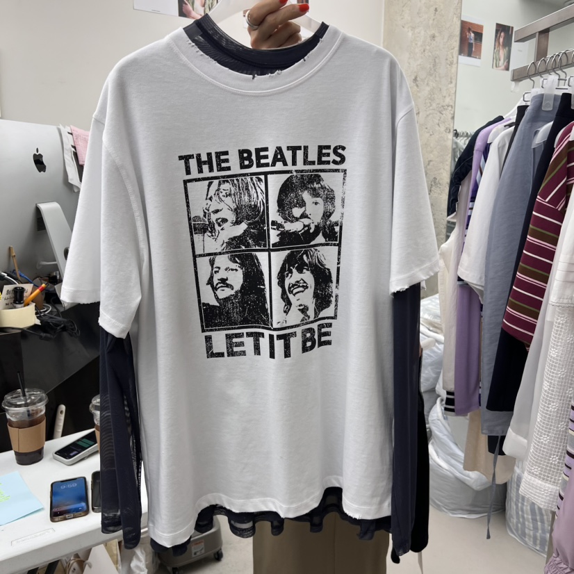 SOLD OUT韓國直郵㊣東大門實拍女裝新款休閑時尚T恤不含內搭SOLD OUTT恤圖色1