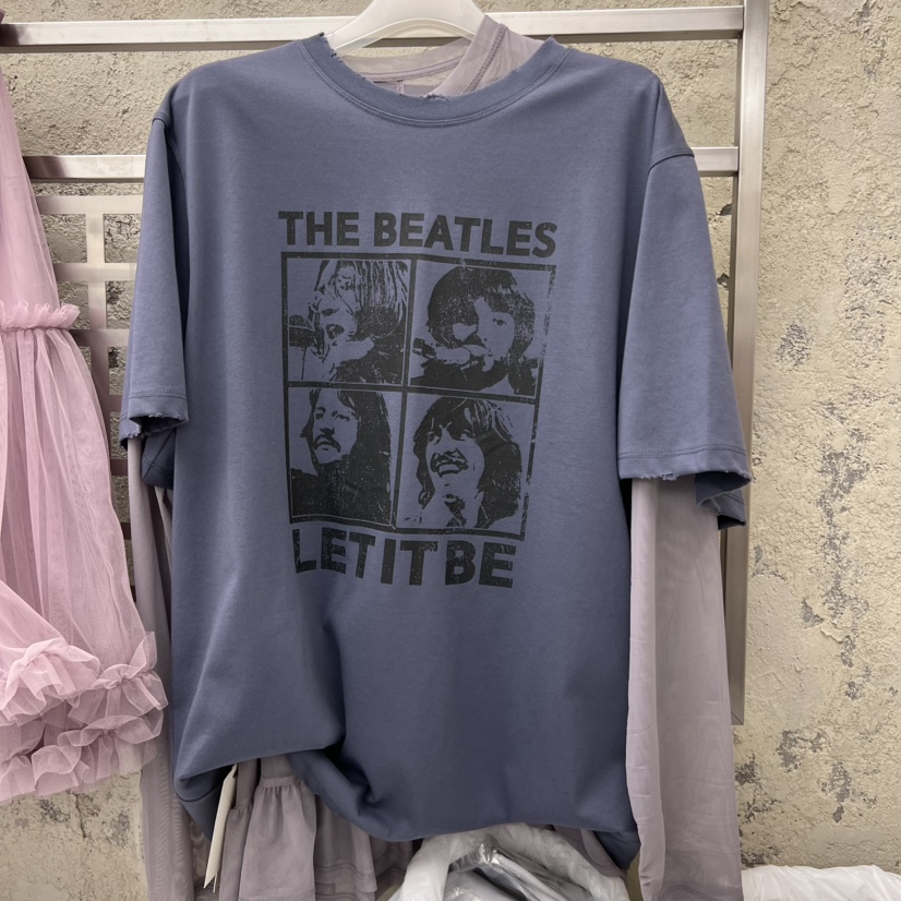 SOLD OUT韓國直郵㊣東大門實拍女裝新款休閑時尚T恤不含內搭SOLD OUTT恤圖色2