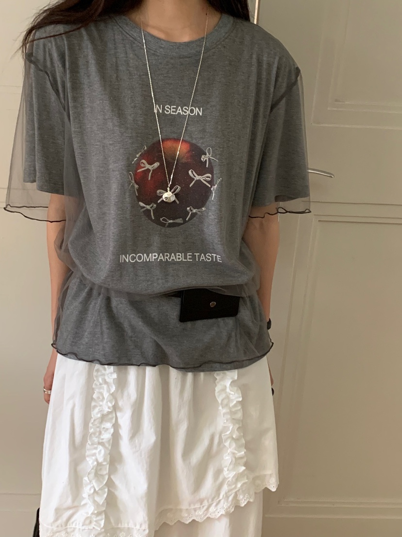 RIVER RAIN韓國㊣直郵東大門代購女裝新品熱賣休閑25春夏T恤RIVER RAINT恤
