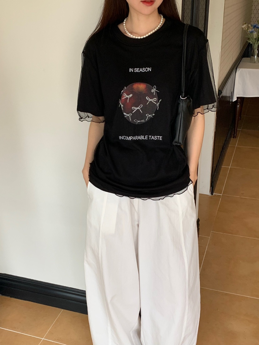 RIVER RAIN韓國㊣直郵東大門代購女裝新品熱賣休閑25春夏T恤RIVER RAINT恤