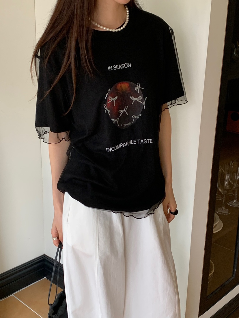 RIVER RAIN韓國㊣直郵東大門代購女裝新品熱賣休閑25春夏T恤RIVER RAINT恤