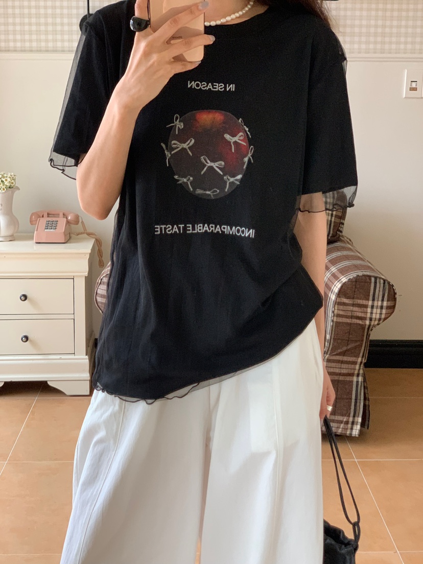 RIVER RAIN韓國㊣直郵東大門代購女裝新品熱賣休閑25春夏T恤RIVER RAINT恤