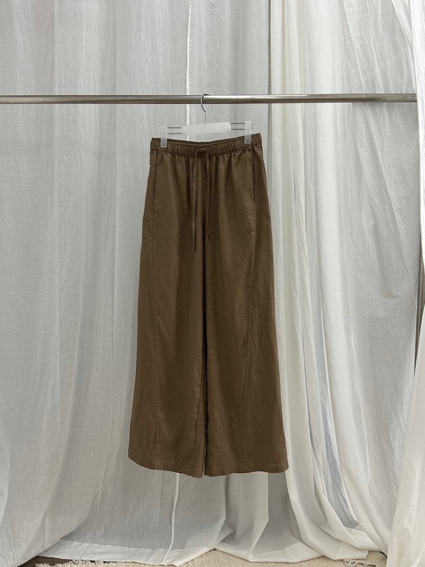 RIVER RAIN直郵韓國代購㊣女裝新品休閑25春夏休閑褲亞麻布RIVER RAIN休閑褲圖色2