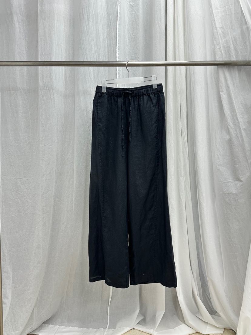 RIVER RAIN直郵韓國代購㊣女裝新品休閑25春夏休閑褲亞麻布RIVER RAIN休閑褲圖色3