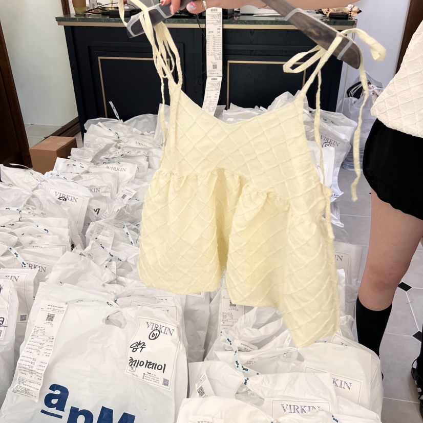 VIRKIN韓國直郵㊣東大門實拍女裝新品時尚人氣熱賣吊帶背心VIRKIN吊帶/背心