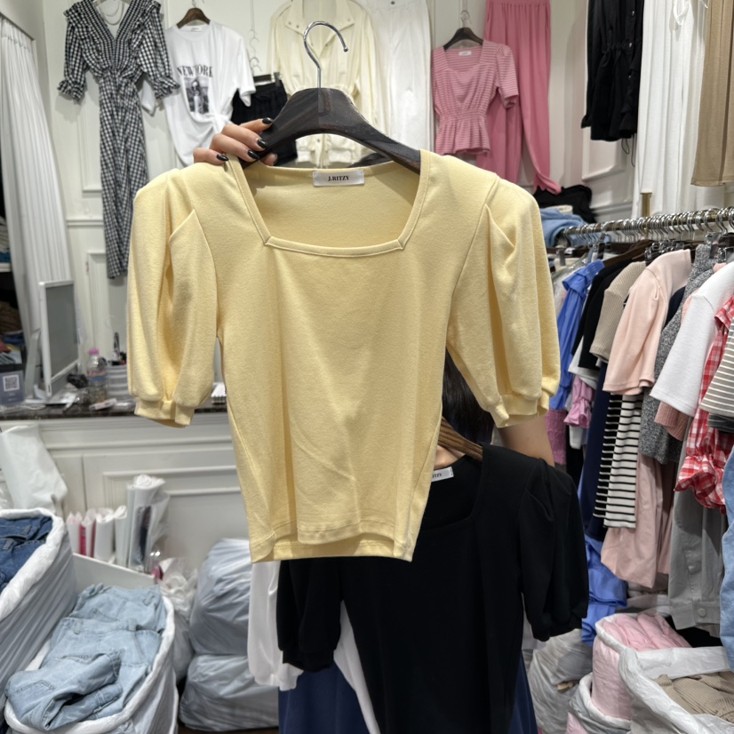 J.RITZY韓國直郵㊣女裝新品人氣25春夏熱賣休閑時尚推薦T恤J.RITZYT恤圖色2