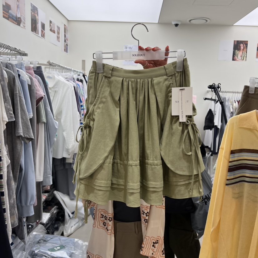 SOLD OUT韓國直郵㊣女裝新品25春夏休閑熱賣時尚人氣推薦短裙SOLD OUT短裙圖色2