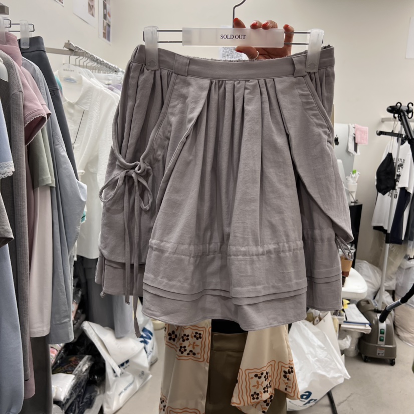 SOLD OUT韓國直郵㊣女裝新品25春夏休閑熱賣時尚人氣推薦短裙SOLD OUT短裙圖色3