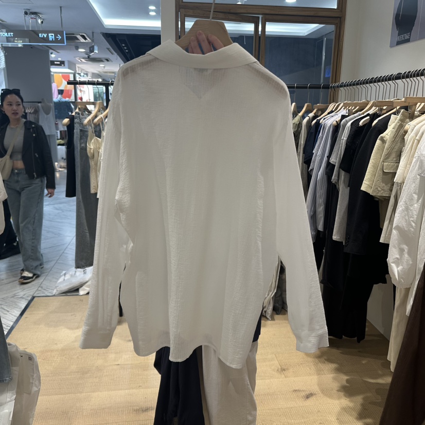 OVERTAKE韓國直郵㊣女裝新款時尚休閑推薦熱賣25春夏襯衫蕾絲衫OVERTAKE襯衫/蕾絲衫